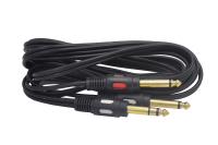 Шнур 6.3mm "шт" стерео - 2 x 6.3mm "шт" моно gold 3.0м 5-148-3.0