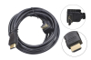 0184085 Кабель HDMI (19M/19M) 3.0m ver:1.4 Gembird, углов. разъем, черный CC-HDMI490-10