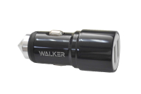 14822 Автомобильное зарядное устройство Walker WCR-21 2USB, 2.1А, черное
