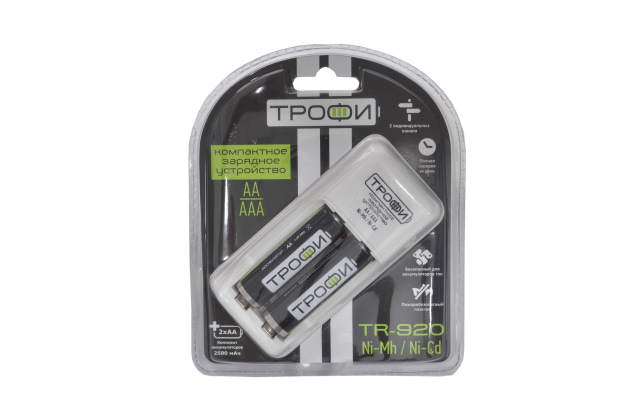 Зарядное устройство Трофи TR-920 + 2x2500mA (AA)