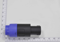 Разъем Speacon "шт" пластик на кабель синий (68mm) 1-580BL