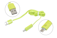 51013 Кабель ACD-Multi USB 2.0 AM--Micro + type-C, ACD-U914-CMG, 2в1 1.0м зеленый